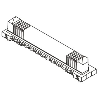 Samtec ERM8 Series Straight Surface PCB Header 100 Contact 0.8 mm Pitch 2 Row Shrouded ERM8