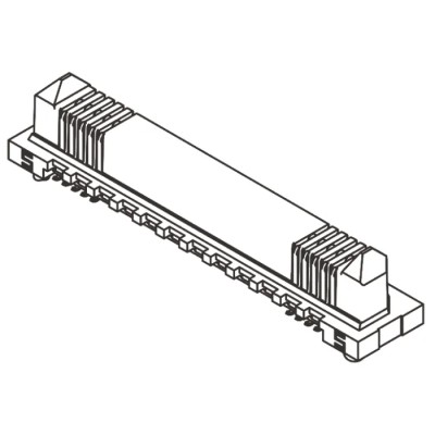 Samtec ERM8 Series Straight Surface PCB Header 100 Contact 0.8 mm Pitch 2 Row Shrouded ERM8
