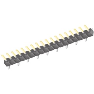 Samtec TSM Series Straight Surface Pin Header 18 Contacts 2.54 mm Pitch 1 Row Unshrouded TSM-118-01-L-SV
