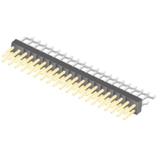 Samtec TSM Series Right Angle Surface Pin Header 40 Contacts 2.54 mm Pitch 2 Row Unshrouded TSM-120-02-L-DH