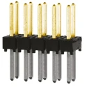 Samtec TSW Series Straight Through Hole Pin Header, 10 Contacts, 2.54 mm Pitch, 2 Row, Unshrouded TSW-105-08-L-D