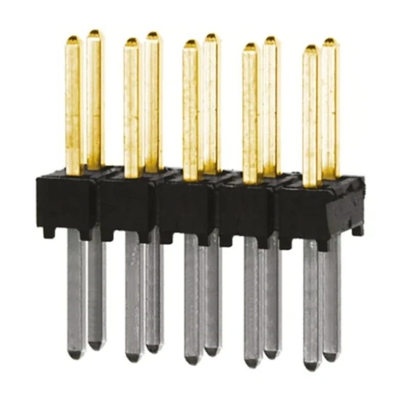 Samtec TSW Series Straight Through Hole Pin Header, 10 Contacts, 2.54 mm Pitch, 2 Row, Unshrouded TSW-105-08-L-D