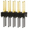 Samtec TSW Series Straight Through Hole Pin Header, 10 Contacts, 2.54 mm Pitch, 2 Row, Unshrouded TSW-105-08-L-D
