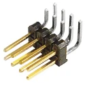 Samtec TSW Series Right Angle Through Hole Pin Header 8 Contacts 2.54 mm Pitch 2 Row Unshrouded TSW-104-08-L-D-RA