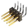 Samtec TSW Series Right Angle Through Hole Pin Header 8 Contacts 2.54 mm Pitch 2 Row Unshrouded TSW-104-08-L-D-RA