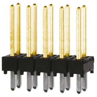 Samtec TSW Series Straight Through Hole Pin Header 10 Contact 2.54 mm Pitch 2 Row Unshrouded TSW-105-14-L-D