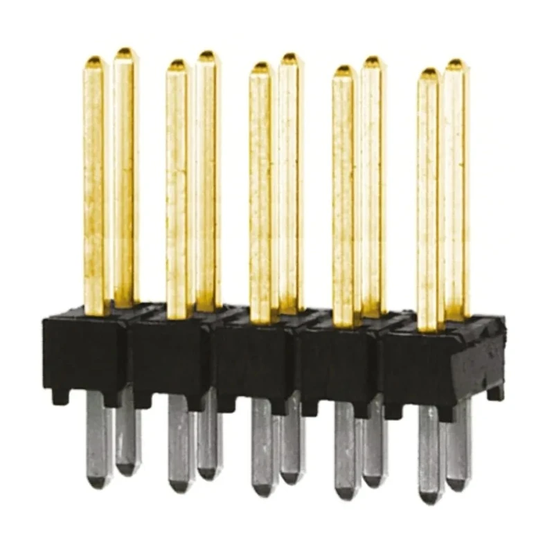 Samtec TSW Series Straight Through Hole Pin Header 10 Contact 2.54 mm Pitch 2 Row Unshrouded TSW-105-14-L-D