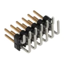 Samtec TSW Series Right Angle Through Hole Pin Header, 12 Contacts, 2.54mm Pitch, 2 Row, Unshrouded TSW-106-08-L-D-RA