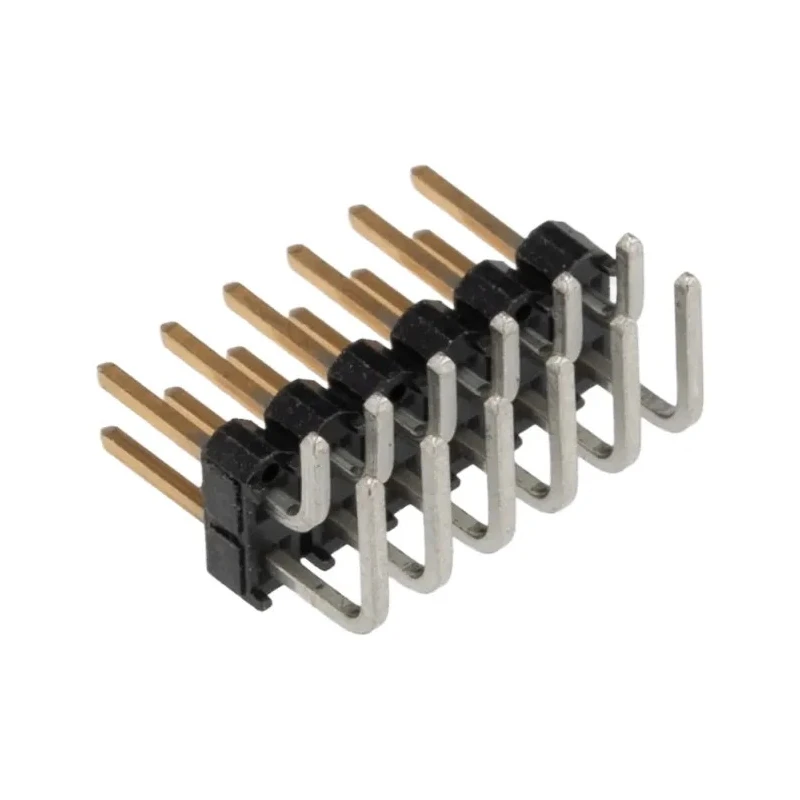 Samtec TSW Series Right Angle Through Hole Pin Header, 12 Contacts, 2.54mm Pitch, 2 Row, Unshrouded TSW-106-08-L-D-RA