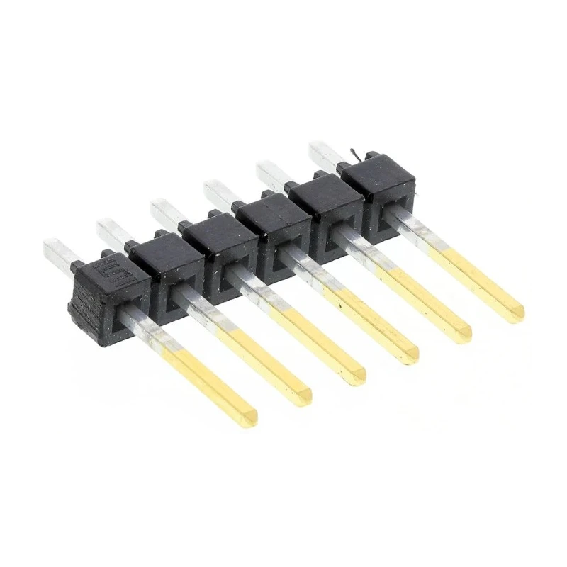 Samtec TSW Series Straight Through Hole Pin Header, 6 Contacts, 2.54 mm Pitch, 1 Row, Unshrouded, Gold TSW-106-14-L-S