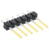 Samtec TSW Series Straight Through Hole Pin Header, 6 Contacts, 2.54 mm Pitch, 1 Row, Unshrouded, Gold TSW-106-14-L-S