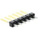 Samtec TSW Series Straight Through Hole Pin Header, 6 Contacts, 2.54 mm Pitch, 1 Row, Unshrouded, Gold TSW-106-14-L-S