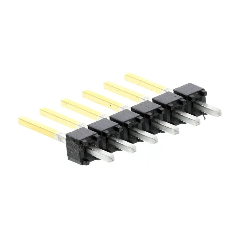 Samtec TSW Series Straight Through Hole Pin Header, 6 Contacts, 2.54 mm Pitch, 1 Row, Unshrouded, Gold TSW-106-14-L-S