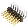 Samtec TSW Series Right Angle Through Hole Pin Header 14 Contacts 2.54 mm Pitch 2 Row Unshrouded TSW-107-08-L-D-RA