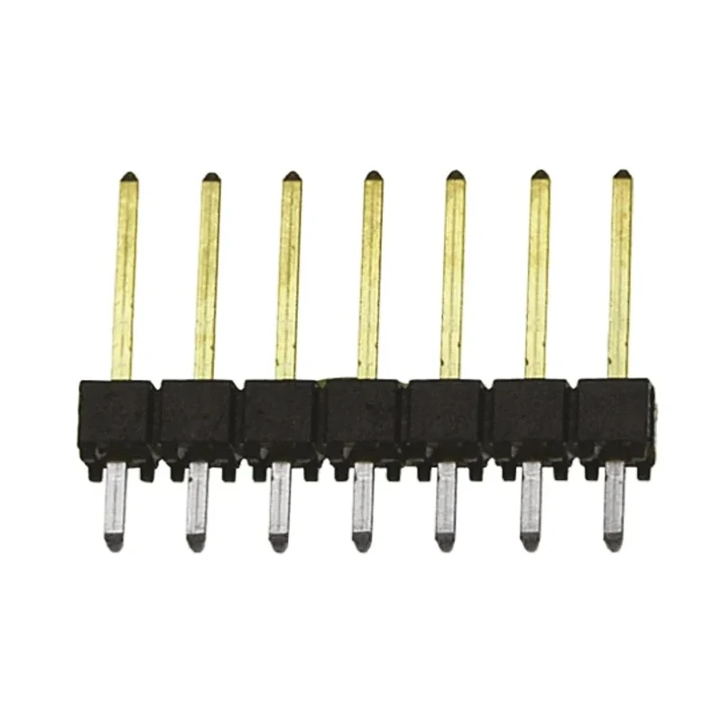 Samtec TSW Series Straight Through Hole Pin Header, 7 Contacts, 2.54 mm Pitch, 1 Row, Unshrouded TSW-107-14-L-S
