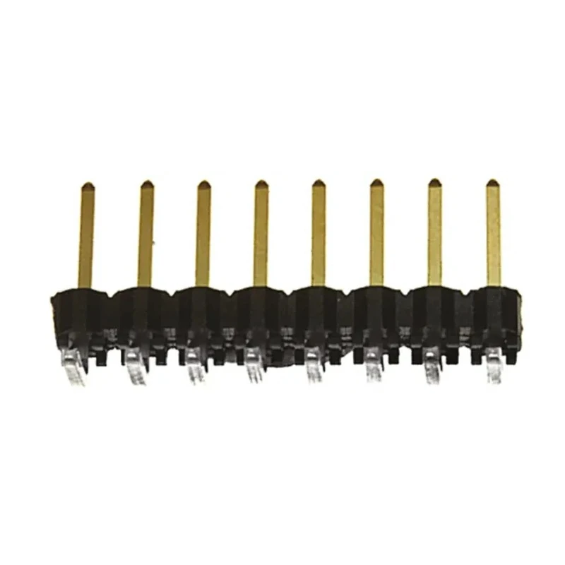 Samtec Right Angle Through Hole Pin Header 8 Contacts 2.54 mm Pitch 1 Row Unshrouded TSW-108-08-L-S-RA