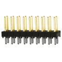 Samtec TSW Series Straight Through Hole Pin Header 18 Contacts 2.54 mm Pitch 2 Row Unshrouded TSW-109-07-L-D