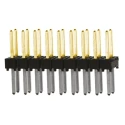 Samtec TSW Series Straight Through Hole Pin Header, 18 Contacts, 2.54 mm Pitch, 2 Row, Unshrouded TSW-109-08-L-D