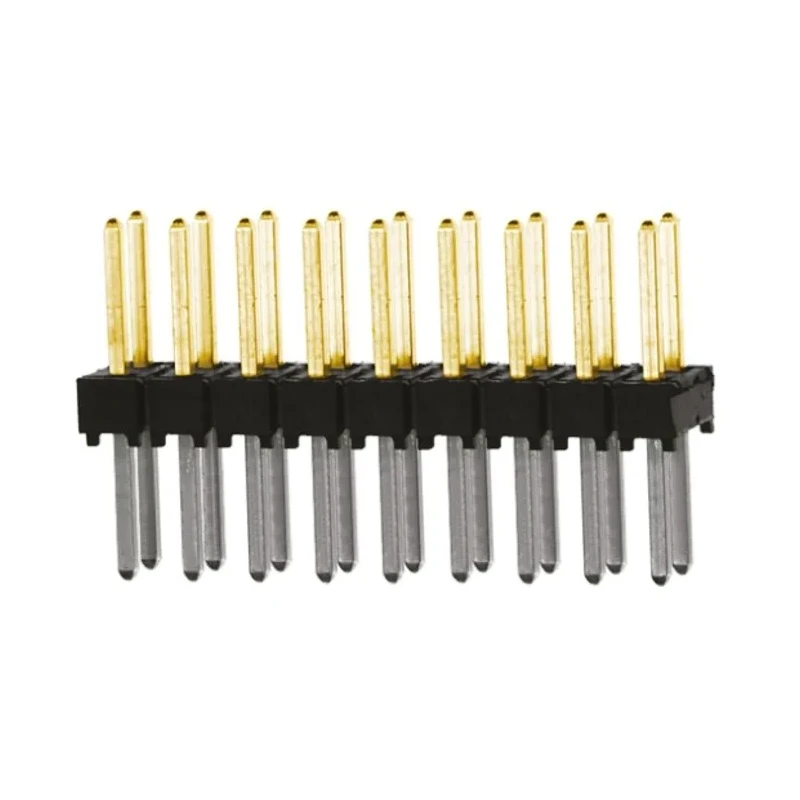 Samtec TSW Series Straight Through Hole Pin Header, 18 Contacts, 2.54 mm Pitch, 2 Row, Unshrouded TSW-109-08-L-D
