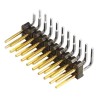 Samtec Right Angle Through Hole Pin Header 20 Contacts 2.54 mm Pitch 2 Row Unshrouded TSW-110-08-L-D-RA