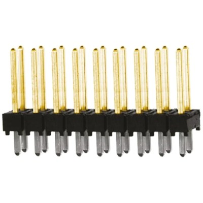 Samtec TSW Series Straight Through Hole Pin Header 18 Contacts 2.54 mm Pitch 2 Row Unshrouded TSW-109-14-L-D