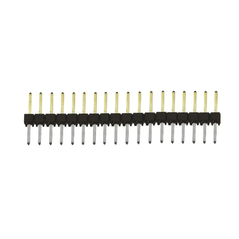 Samtec TSW Series Straight Through Hole Pin Header, 18 Contacts, 2.54 mm Pitch, 1 Row, Unshrouded TSW-118-08-L-S