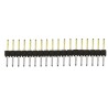 Samtec TSW Series Straight Through Hole Pin Header, 18 Contacts, 2.54 mm Pitch, 1 Row, Unshrouded TSW-118-08-L-S