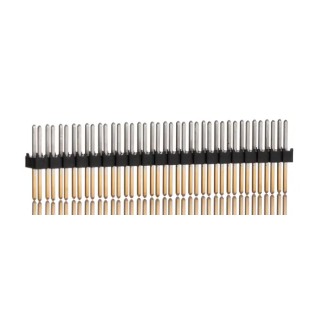 Samtec TSW Series 40 Contact Through Hole Pin Header, 2 Rows, 2.54 mm Pitch, Gold Plated Phosphor Bronze TSW-120-08-L-D
