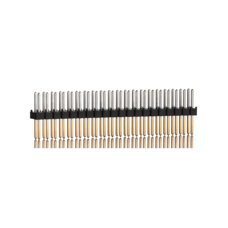 Samtec TSW Series 40 Contact Through Hole Pin Header, 2 Rows, 2.54 mm Pitch, Gold Plated Phosphor Bronze TSW-120-08-L-D