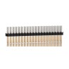 Samtec TSW Series 40 Contact Through Hole Pin Header, 2 Rows, 2.54 mm Pitch, Gold Plated Phosphor Bronze TSW-120-08-L-D
