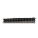 Samtec TSW Series 40 Contact Through Hole Pin Header, 2 Rows, 2.54 mm Pitch, Gold Plated Phosphor Bronze TSW-120-08-L-D