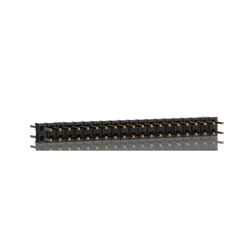 Samtec TSW Series 40 Contact Through Hole Pin Header, 2 Rows, 2.54 mm Pitch, Gold Plated Phosphor Bronze TSW-120-08-L-D