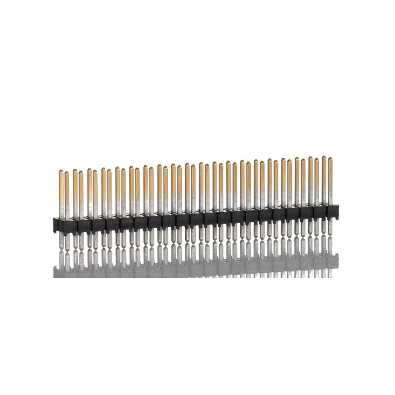 Samtec TSW Series 40 Contact Straight Through Hole Pin Header 2.54 mm Pitch 2 Row Unshrouded TSW-120-14-L-D
