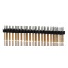 Samtec TSW Series Straight Through Hole Pin Header, 40 Contacts, 2 Row, 2.54 mm Pitch, 7.6A Current Rating TSW-120-07-L-D