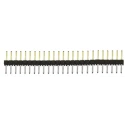 Samtec TSW Series Straight Through Hole Pin Header, 25 Contacts, 2.54 mm Pitch, 1 Row, Unshrouded TSW-125-08-L-S