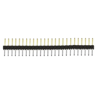 Samtec TSW Series Straight Through Hole Pin Header, 25 Contacts, 2.54 mm Pitch, 1 Row, Unshrouded TSW-125-08-L-S