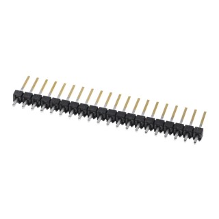 Samtec TSW Series Straight Through Hole Pin Header 20 Contacts 2.54 mm Pitch 1 Row Unshrouded TSW-120-14-L-S