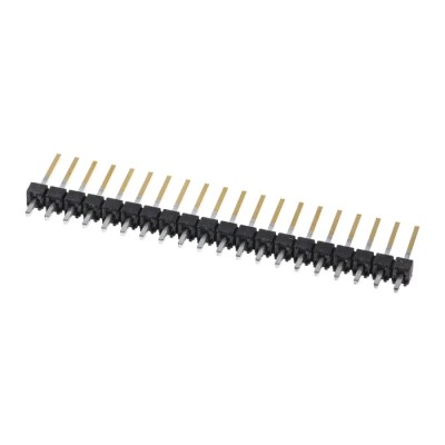 Samtec TSW Series Straight Through Hole Pin Header 20 Contacts 2.54 mm Pitch 1 Row Unshrouded TSW-120-14-L-S