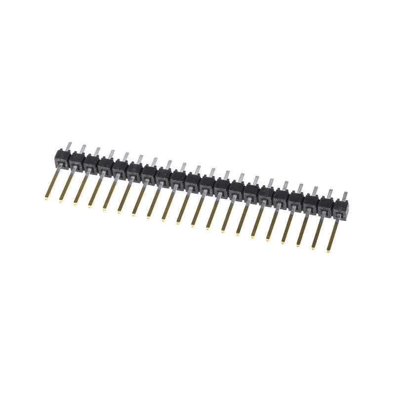 Samtec TSW Series Straight Through Hole Pin Header 20 Contacts 2.54 mm Pitch 1 Row Unshrouded TSW-120-14-L-S