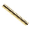 Samtec Right Angle Through Hole Pin Header, 100 Contacts, 2.54 mm Pitch, 2 Row, Unshrouded, Phosphor TSW-150-08-G-D-RA