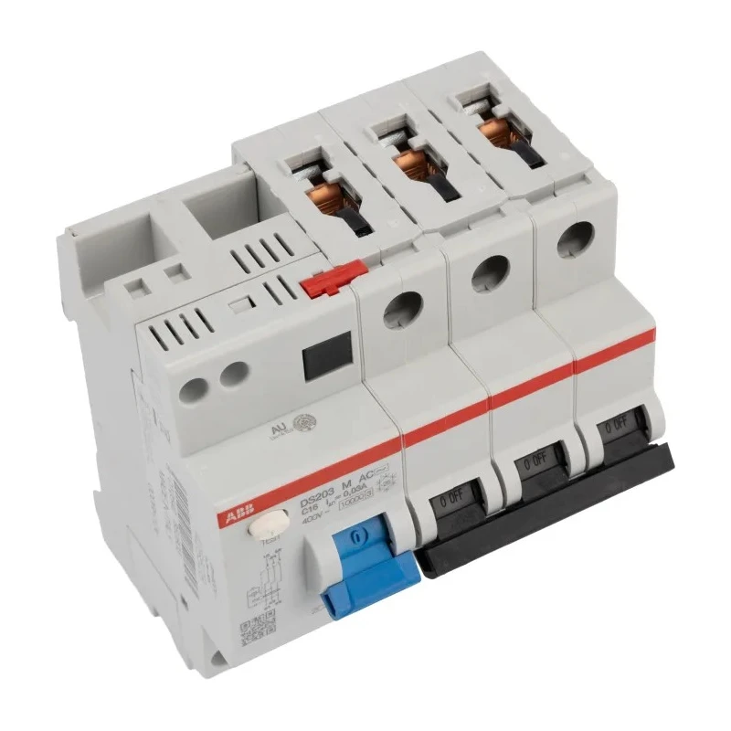 ABB Residual Current Circuit Breaker with Overload Protection 16A Current Rating 3-Pole 2CSR273001R1164 DS203 M AC-C16/0,03
