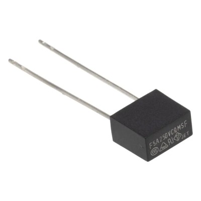 RS PRO Non-Resettable Fuse Radial 5A 250V Fast Acting Thermoplastic Body 767-5137