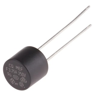 RS PRO Non-Resettable Fuse, Radial, 3.15A, 250V AC, Fast Acting, Thermoplastic Body 767-5229