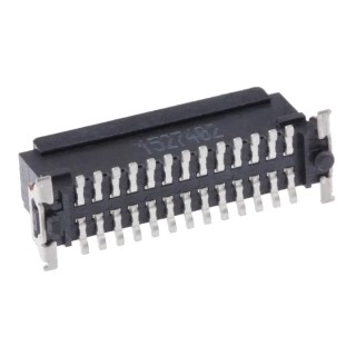ERNI SMC Series Straight Surface PCB Header, 26 Contacts, 1.27 mm Pitch, 2 Row, Shrouded 244837 / 244837-E