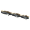 Samtec FTS Series Straight Surface Mount Pin Header, 40 Contacts, 1.27 mm Pitch, 2 Row, Unshrouded, Gold FTS-120-01-L-DV
