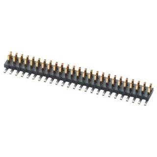 Samtec FTS Series Straight Surface Mount Pin Header, 40 Contacts, 1.27 mm Pitch, 2 Row, Unshrouded, Gold FTS-120-01-L-DV