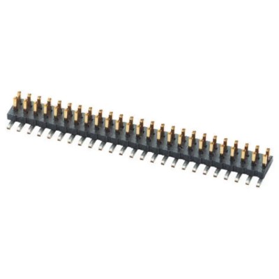 Samtec FTS Series Straight Surface Mount Pin Header, 40 Contacts, 1.27 mm Pitch, 2 Row, Unshrouded, Gold FTS-120-01-L-DV