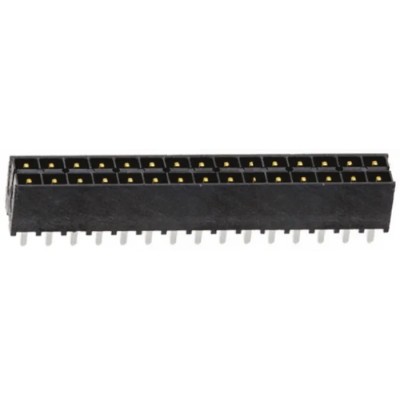 Samtec IPT1 Series Straight Through Hole Shrouded PCB Header 30 Contacts 2.54 mm Pitch 2 Row 