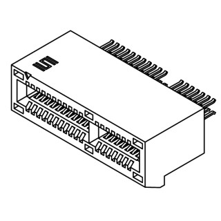 Samtec PCIe Series Straight Edge Connector Female 36-Contacts 1 mm Pitch 2 Row Solder PCIE-036-02-F-D-EMS2