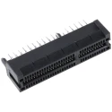 Samtec PCIe Series Straight Edge Connector Female, Through Hole, 64-Contacts, 1 mm Pitch, 2 Row, Solder PCIE-064-02-F-D-TH